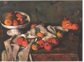 Stillleben mit einem Obstteller und Äpfeln Paul Cezanne